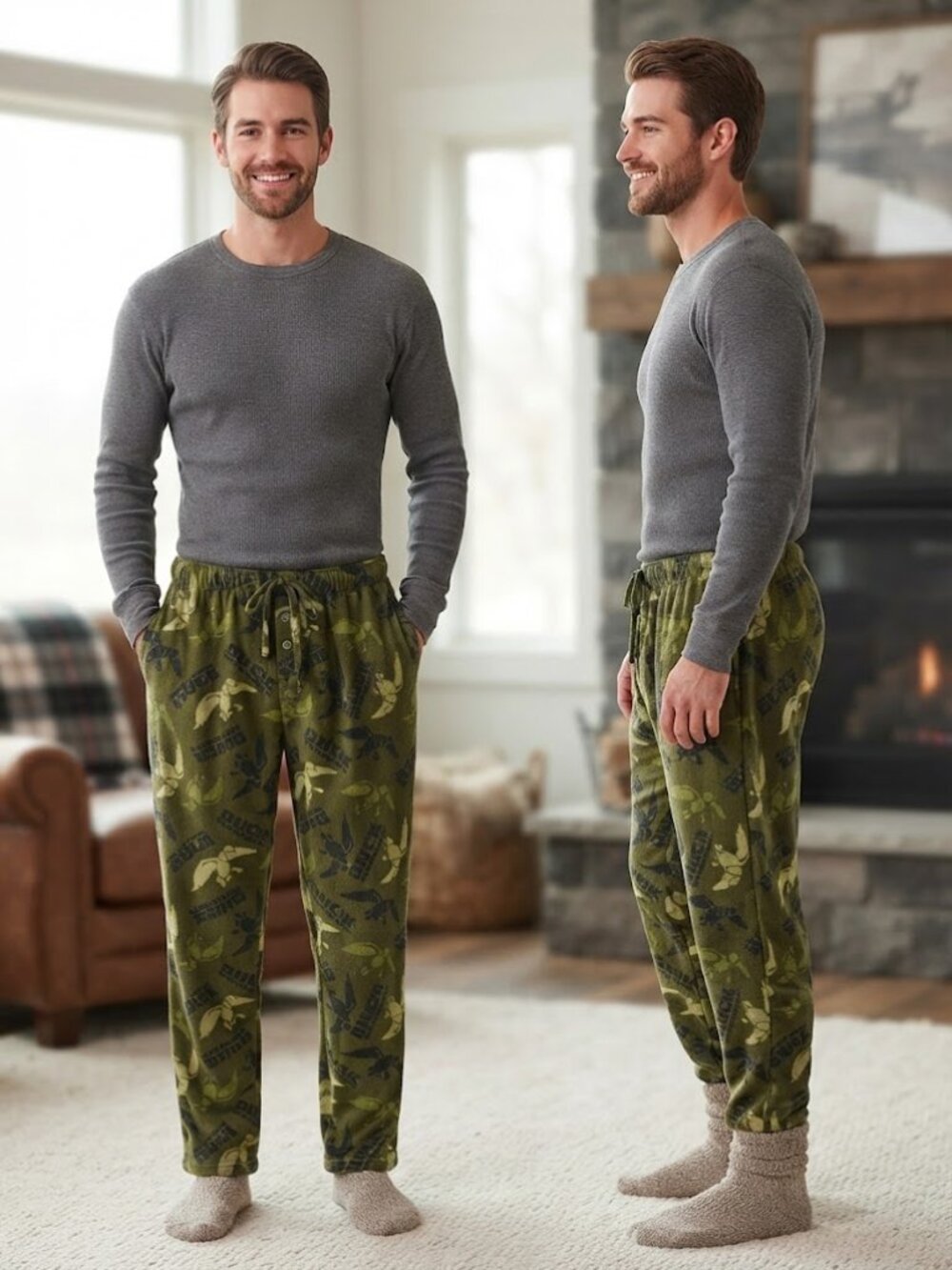 Duck Commander Camo Fleece Men's Pajama Pants – Size Small NEW